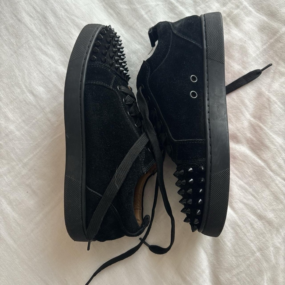 Christian Louboutin Black Shoes with Signature Red Soles - Picture 4 of 5